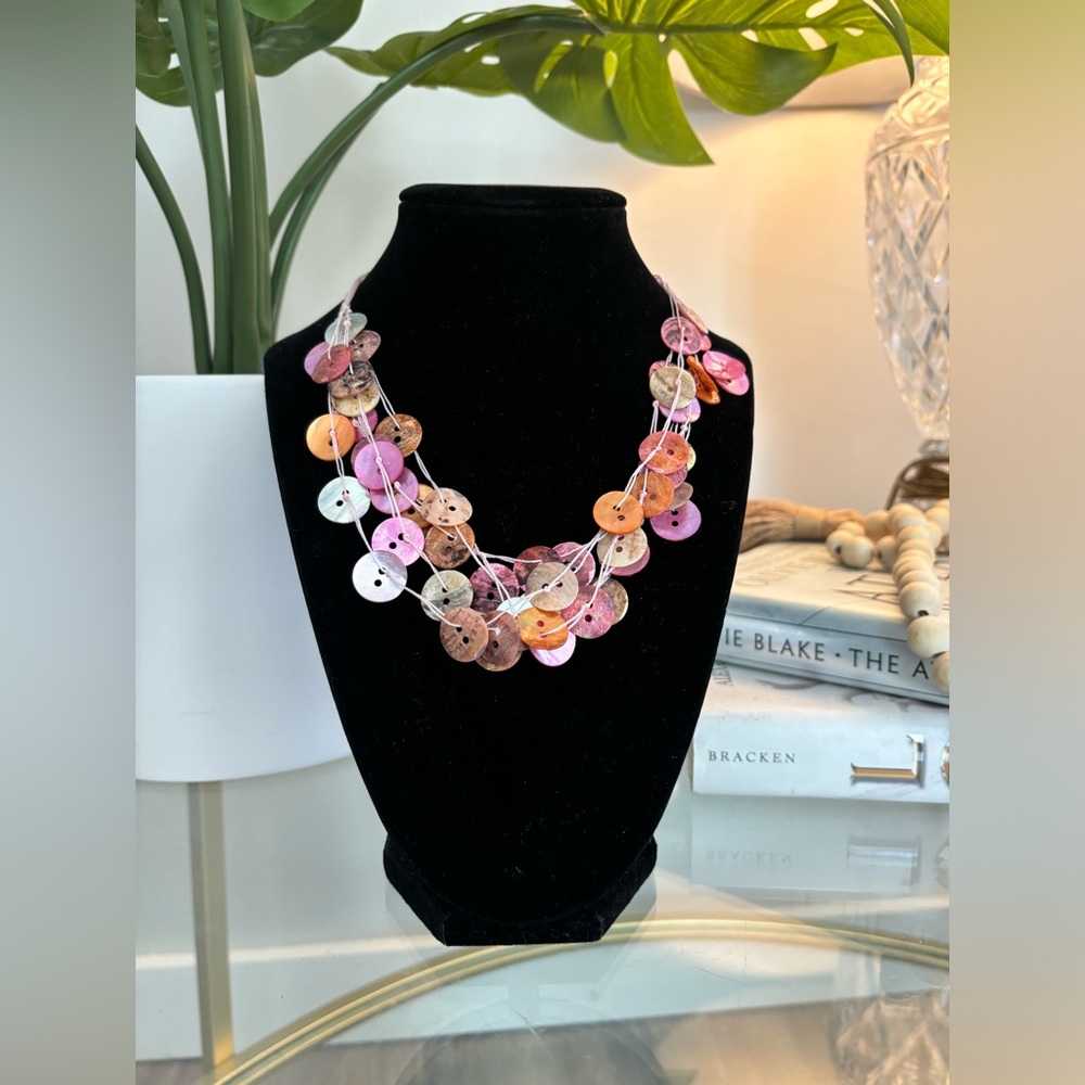 Vintage Necklace with Mother of Pearl Buttons